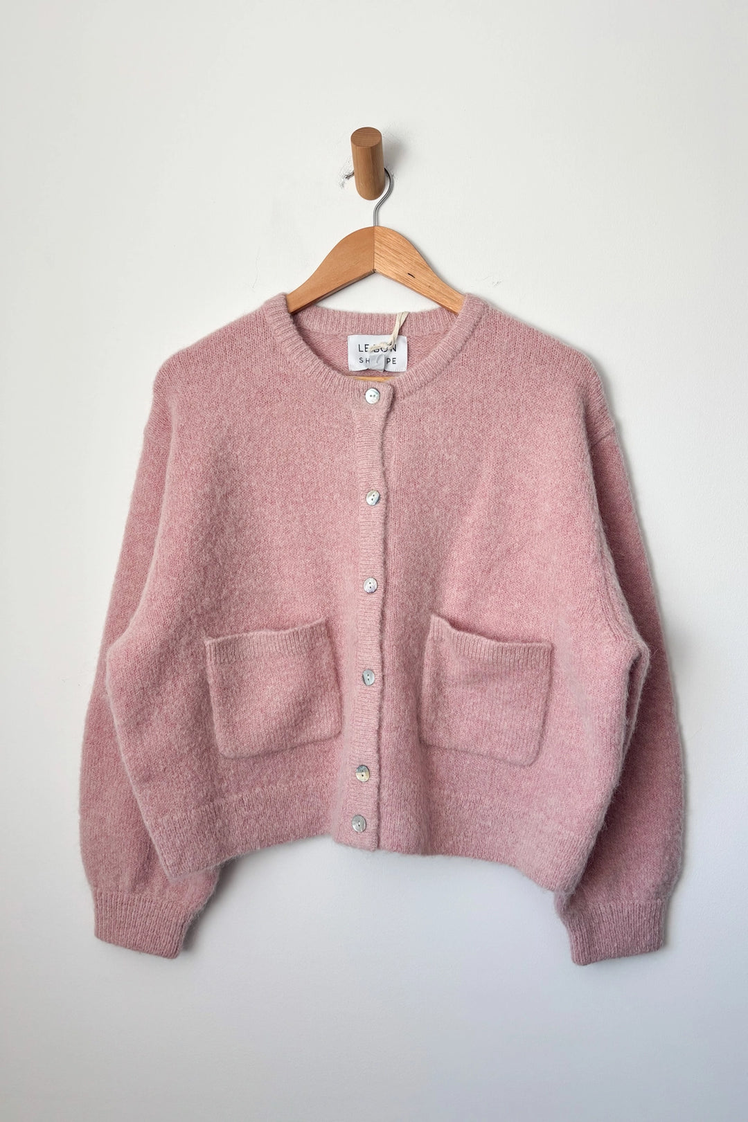 Amélie Alpaca Cardigan - Pink Rosé