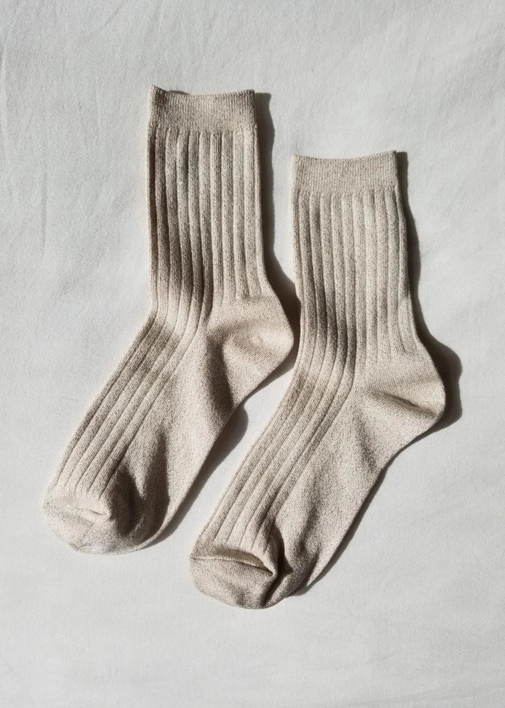 Her Socks - Ivory / Gold