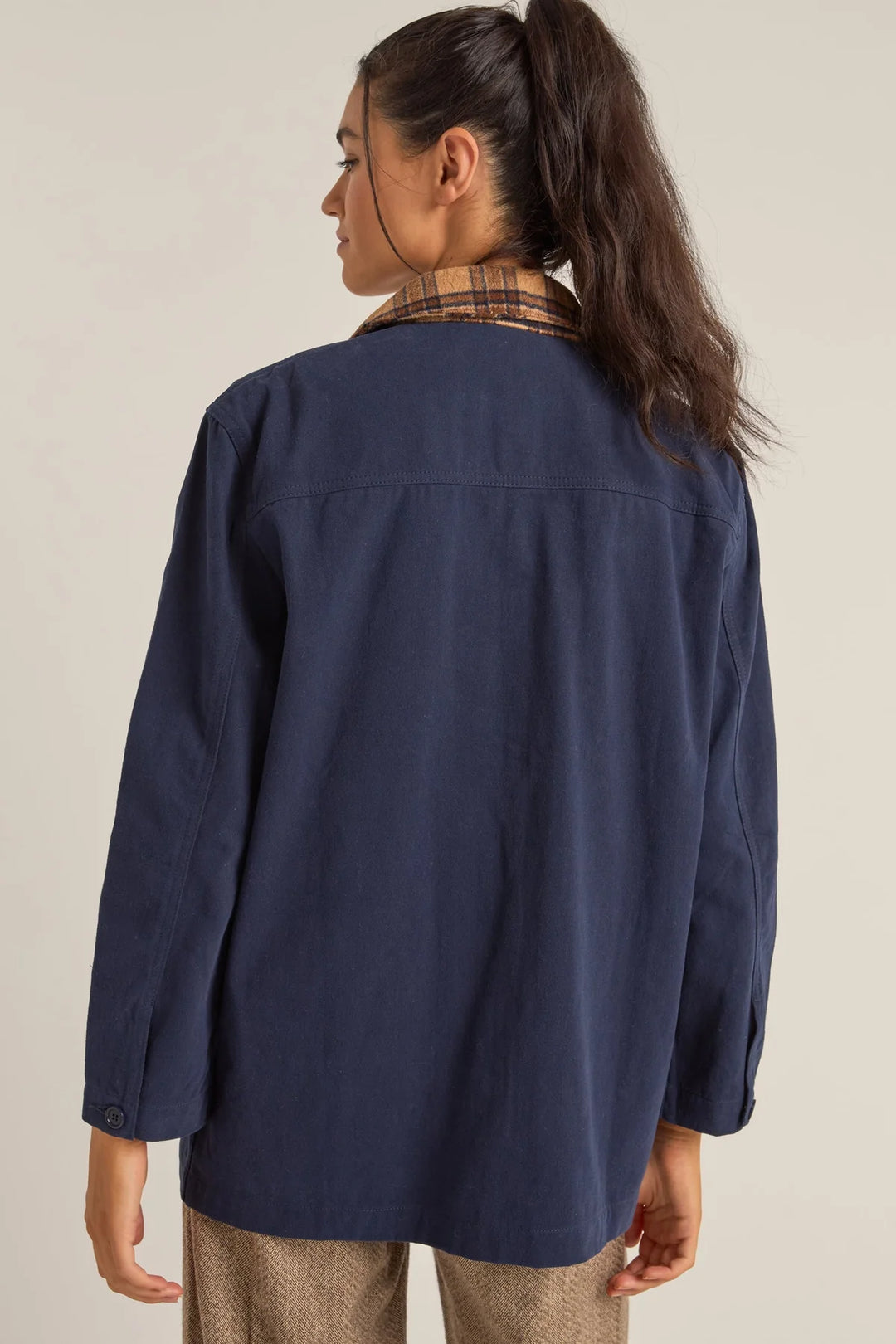 Pearls Oversized Jacket - Navy