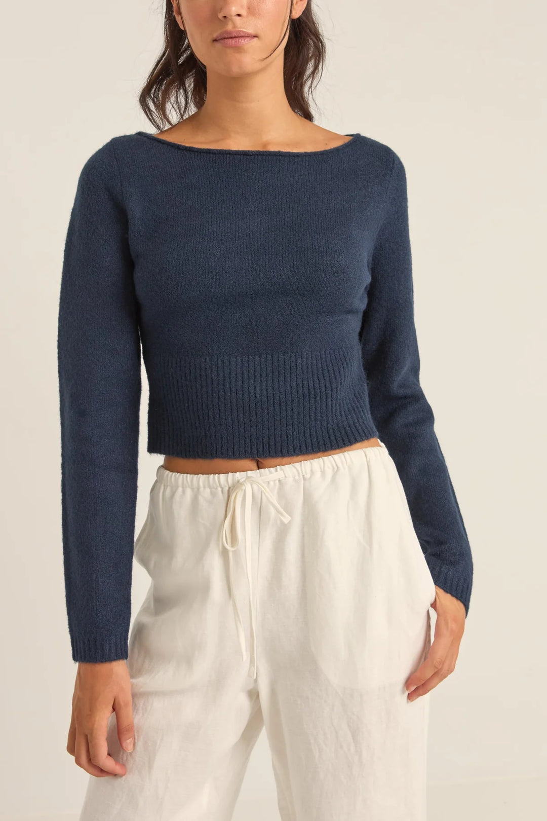 Chloe Knit Top - Navy