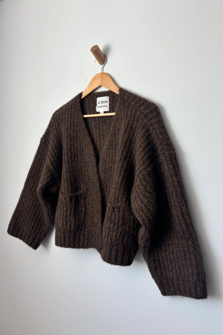 Alpaca Sweater Jacket - Wood