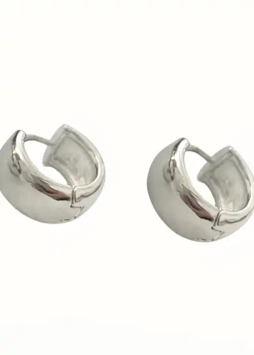 Mimi Chunky Hoops - Silver