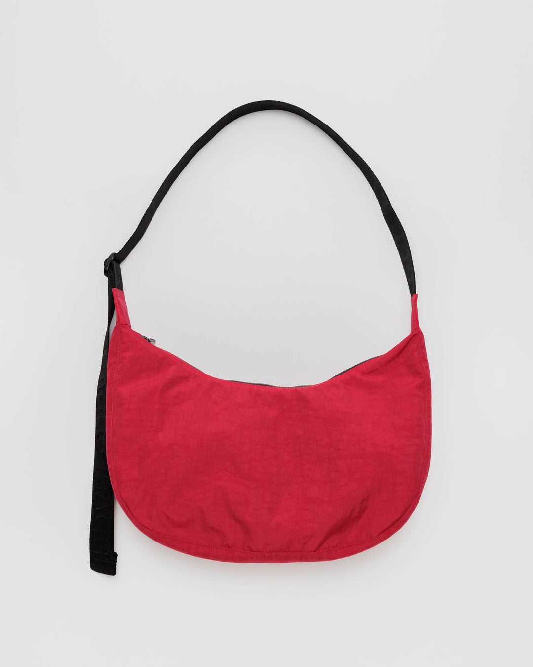 Medium Nylon Crescent Bag - Candy Apple