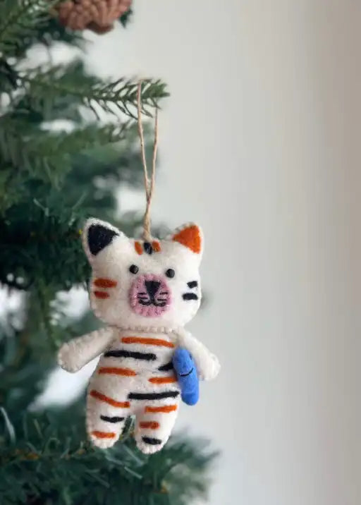 Cute Cat Ornament - Calico