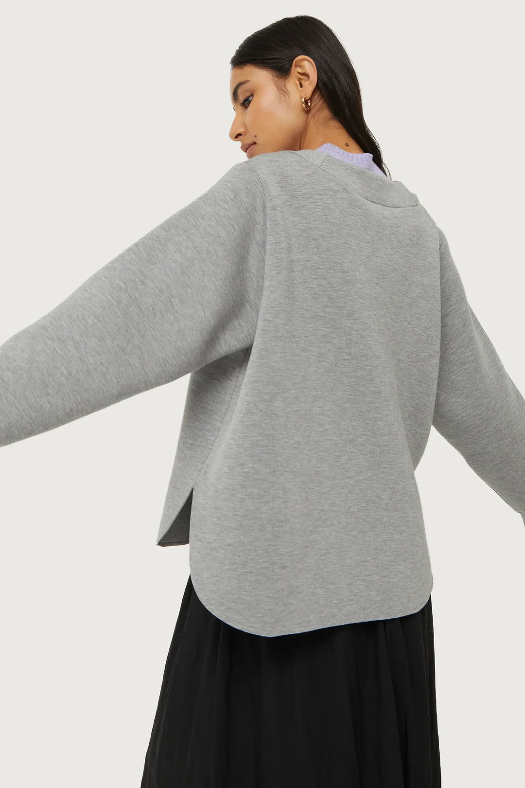 Grey Neoprene Sweatshirt