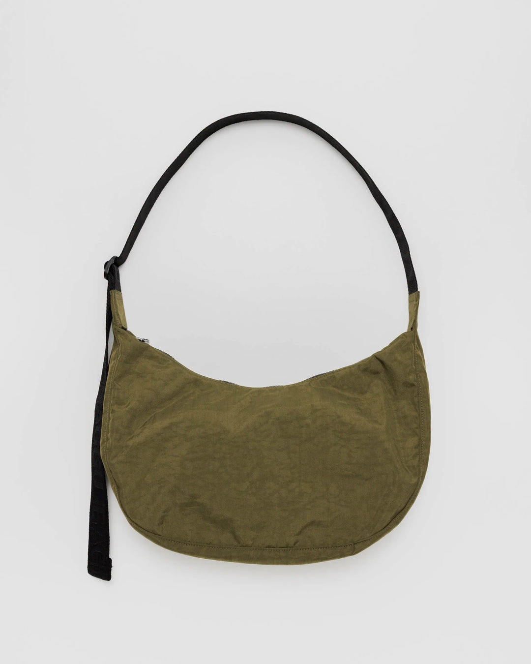 Medium Nylon Crescent Bag - Seaweed