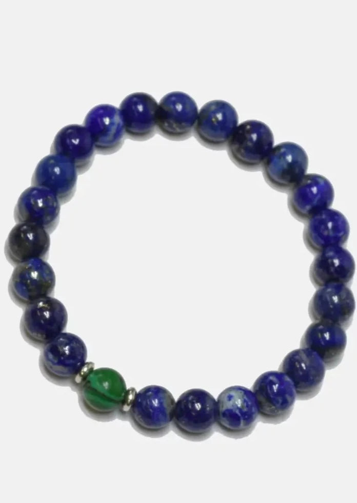 Lapis / Malachite Stretch Bracelet