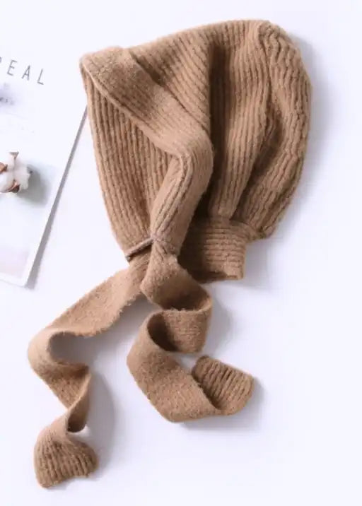 Bonnet Knit Hat - Beige