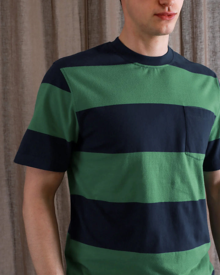 Crew Pocket Tee Shirt - Bold Stripe