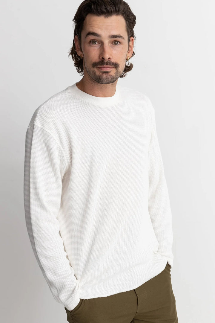 Classic Waffle Knit L/S - Vintage White