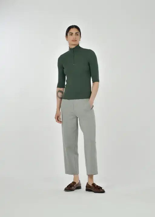 Mory Half Zip - Forest Green