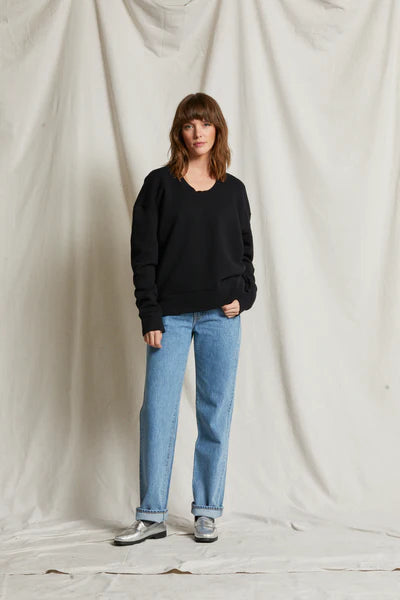 Janie Fleece Sweatshirt - True Black