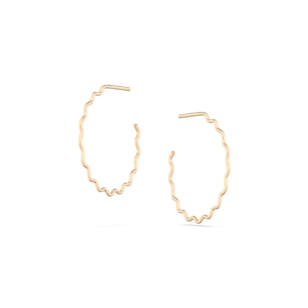 Krinkle Earrings Medium - Gold