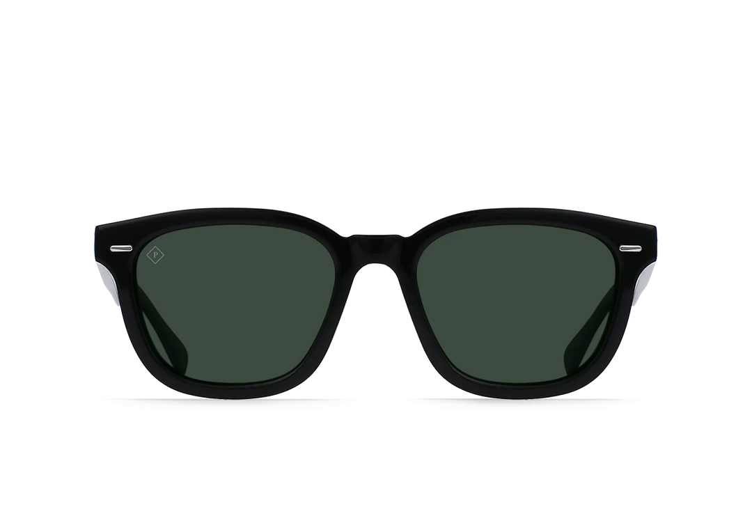 Myles Sunglasses - Recycled Black/ Green Polarized