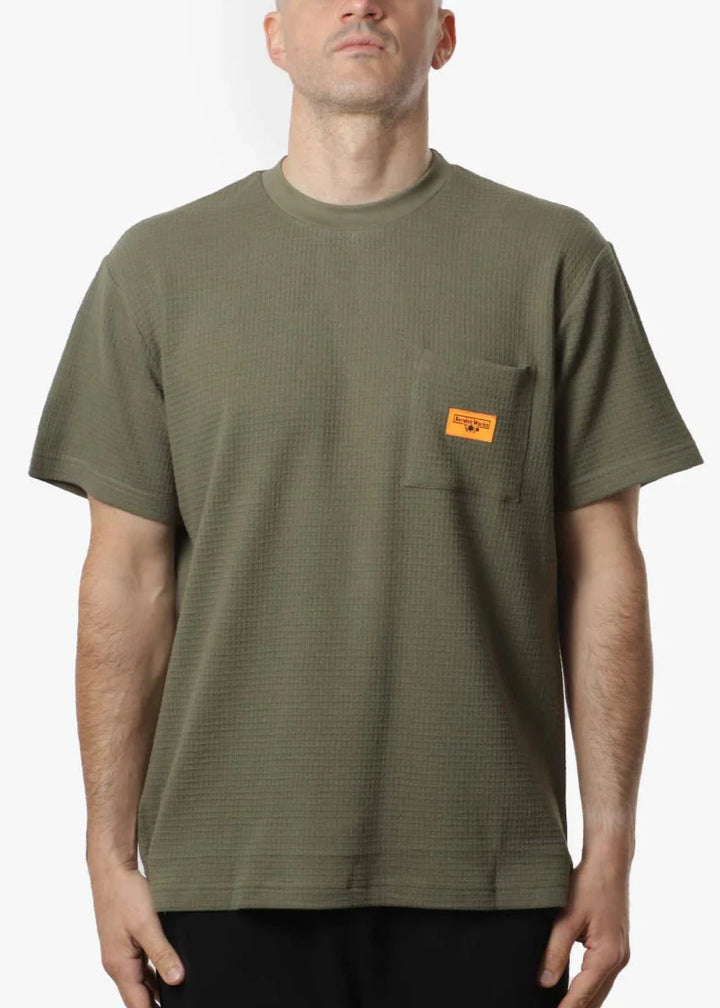 Waffle Pocket Tee - Olive