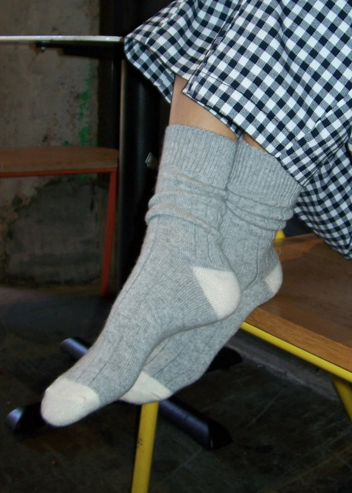 Classic Cashmere Socks - Grey Melange