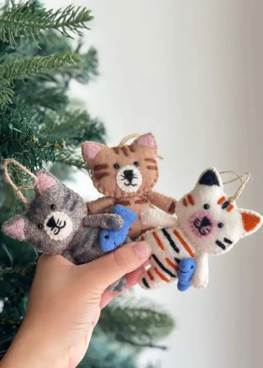 Cute Cat Ornament - Calico