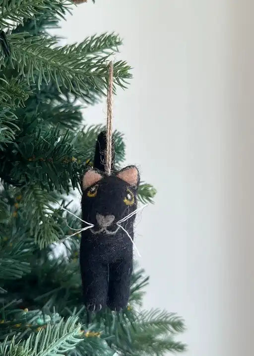 Cat Ornament - Black