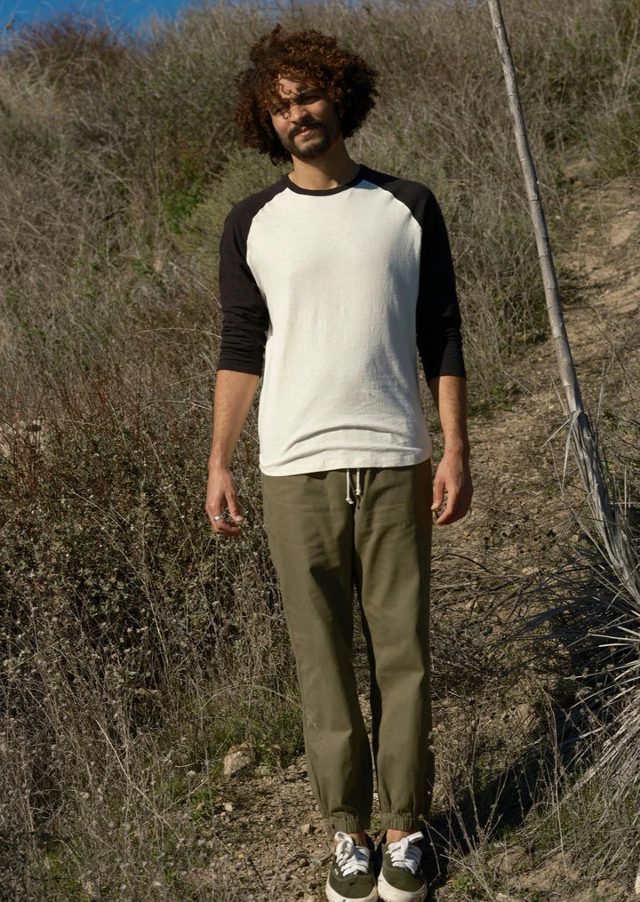 Hemp Baseball tee - Black