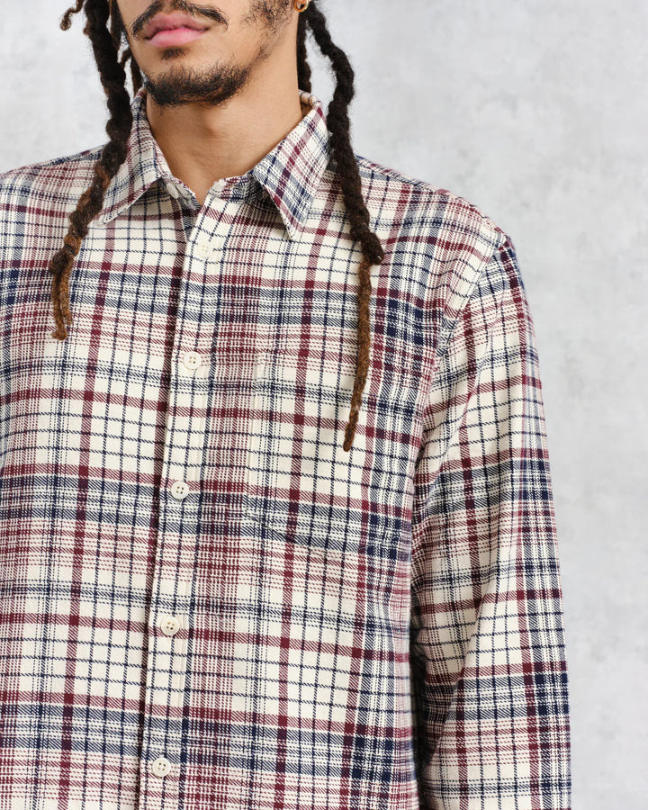 Shelly Flannel Shirt - Navy/ Red